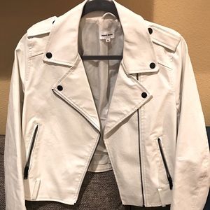 White leather jacket